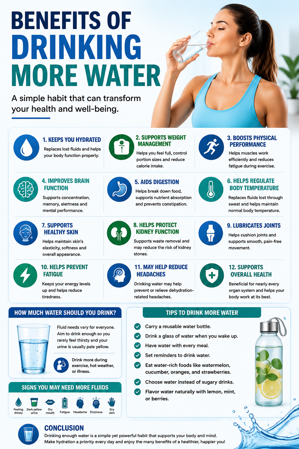 Benefits of Drinking More Water