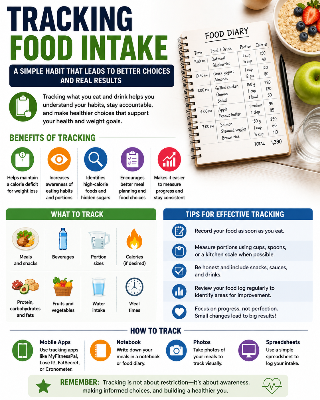 Tracking food intake