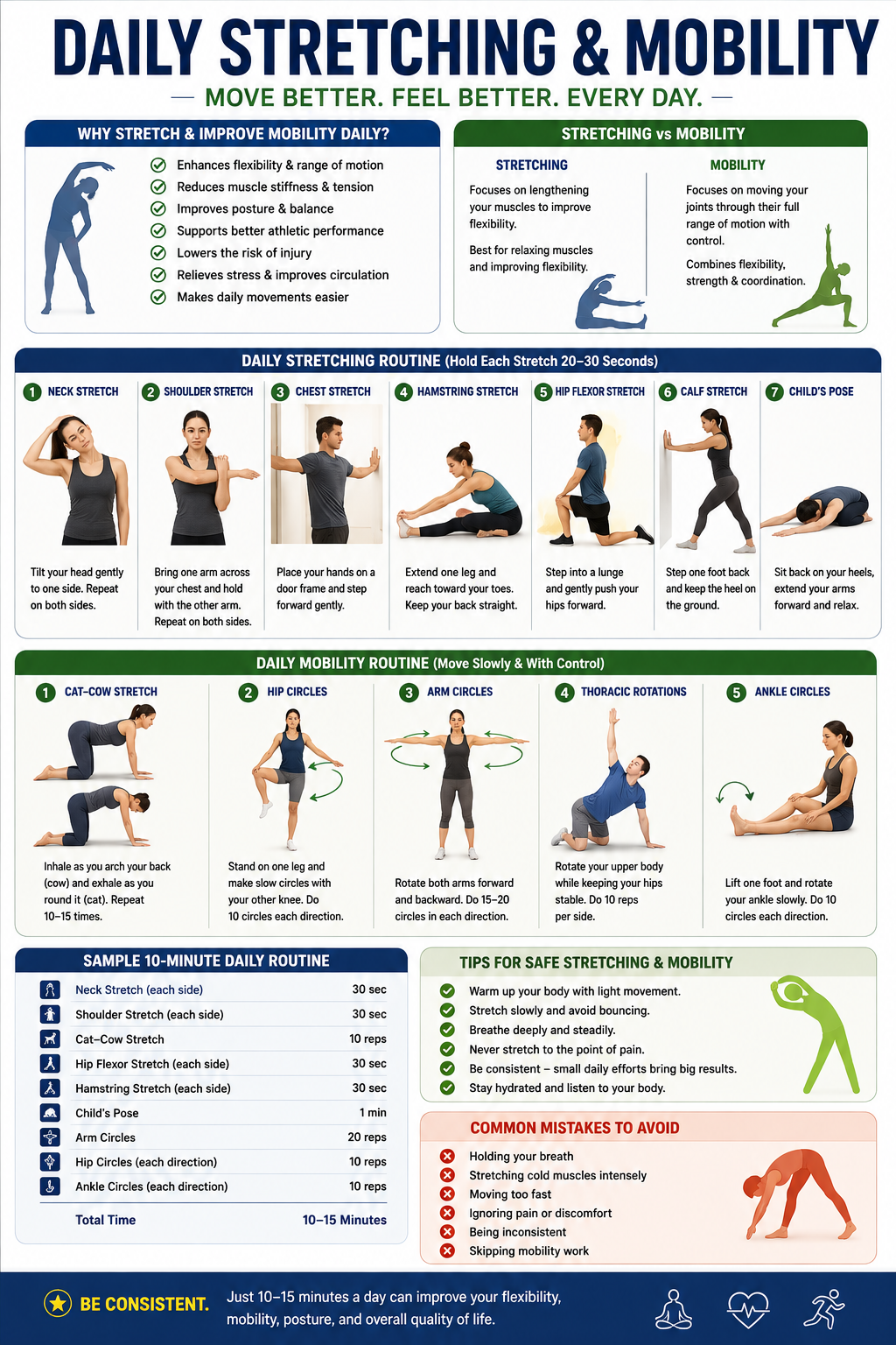 Daily stretching and mobility