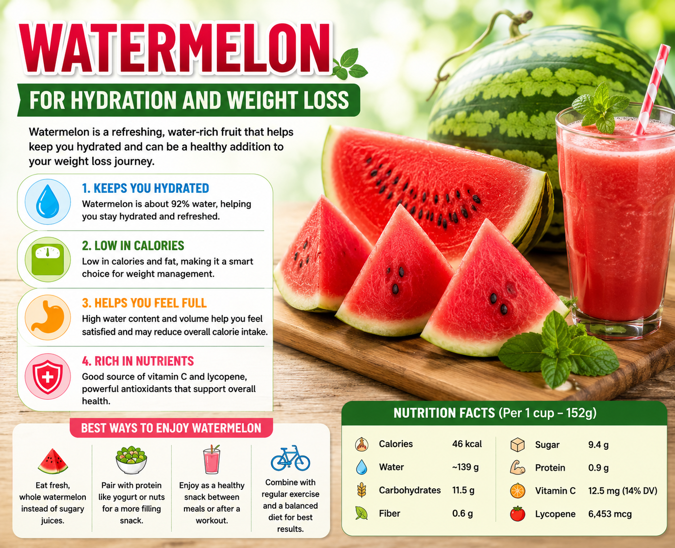 Watermelon for Hydration and Weight Loss