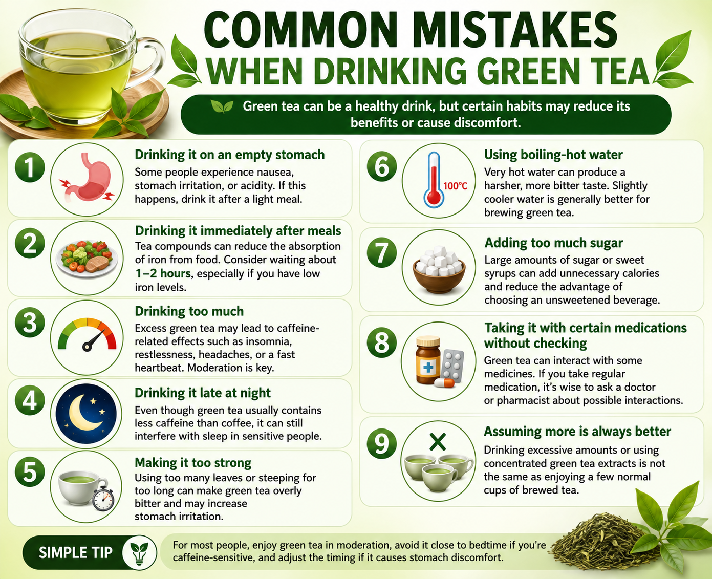 Common Mistakes When Drinking Green Tea
