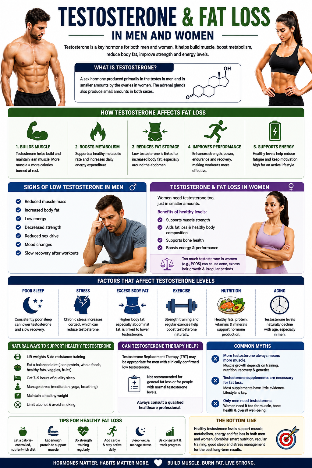 Testosterone and Fat Loss in Men and Women