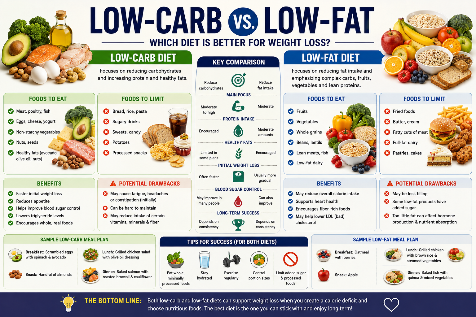 Low-carb vs. low-fat diets
