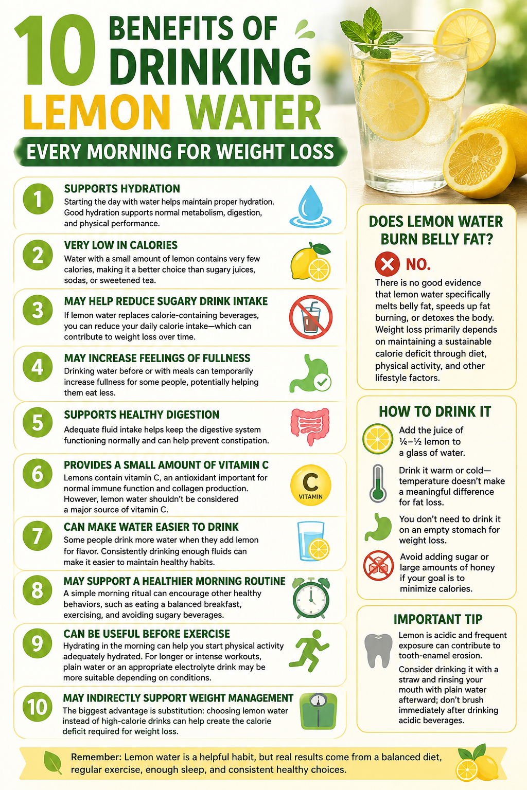 10 Benefits of Drinking Lemon Water Every Morning for Weight Loss